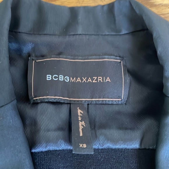 BCBGMaxazria Black Tuxedo Vest Single Button Size XS Formal City Lined - Picture 4 of 12